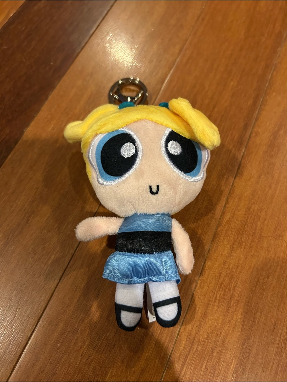 Bubbles Powerpuff Girls Plush Keychain - Blue Dress NWOT